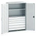 40022141 - CUBIO Armoire SMF 13620-117 - Avec 6 Tiroirs, 2 Tablettes - LxPxH 1300x650x2000mm - Gris Clair RAL 7035 40022141 - CUBIO Armoire SMF 13620-117 - Avec 6 Tiroirs, 2 Tablettes - LxPxH 1300x650x2000mm - Gris Clair RAL 7035