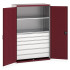 40022141 - CUBIO Armoire SMF 13620-117 - Avec 6 Tiroirs, 2 Tablettes - LxPxH 1300x650x2000mm - Rouge Pourpre RAL 3004 40022141 - CUBIO Armoire SMF 13620-117 - Avec 6 Tiroirs, 2 Tablettes - LxPxH 1300x650x2000mm - Rouge Pourpre RAL 3004