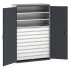 40022089 - CUBIO Armoire SMF-13620 - Avec 9 Tiroirs, 3 Tablettes - LxPxH 1300x650x2000mm - Gris Anthracite RAL 7016 40022089 - CUBIO Armoire SMF-13620 - Avec 9 Tiroirs, 3 Tablettes - LxPxH 1300x650x2000mm - Gris Anthracite RAL 7016