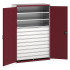 40022089 - CUBIO Armoire SMF-13620 - Avec 9 Tiroirs, 3 Tablettes - LxPxH 1300x650x2000mm - Rouge Pourpre RAL 3004 40022089 - CUBIO Armoire SMF-13620 - Avec 9 Tiroirs, 3 Tablettes - LxPxH 1300x650x2000mm - Rouge Pourpre RAL 3004