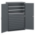 40022089 - CUBIO Armoire SMF-13620 - Avec 9 Tiroirs, 3 Tablettes - LxPxH 1300x650x2000mm - Full Gris Anthracite RAL 7016 40022089 - CUBIO Armoire SMF-13620 - Avec 9 Tiroirs, 3 Tablettes - LxPxH 1300x650x2000mm - Full Gris Anthracite RAL 7016
