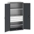 40021109 - Armoire CUBIO SMF-10620-110 - Portes Perfo, 3 Tiroirs, 3 Tablettes - LxPxH 1050x650x2000mm - Gris Anthracite RAL 7016 40021109 - Armoire CUBIO SMF-10620-110 - Portes Perfo, 3 Tiroirs, 3 Tablettes - LxPxH 1050x650x2000mm - Gris Anthracite RAL 7016