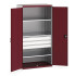 40021109 - Armoire CUBIO SMF-10620-110 - Portes Perfo, 3 Tiroirs, 3 Tablettes - LxPxH 1050x650x2000mm - Rouge Pourpre RAL 3004 40021109 - Armoire CUBIO SMF-10620-110 - Portes Perfo, 3 Tiroirs, 3 Tablettes - LxPxH 1050x650x2000mm - Rouge Pourpre RAL 3004