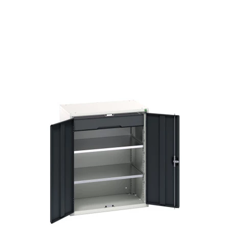 16926452 - VERSO Armoire Polyvalente - Avec 2 Tablettes, 1 Tiroir - LxPxH 800x550x1000mm - Gris Anthracite RAL 7016 16926452 - VERSO Armoire Polyvalente - Avec 2 Tablettes, 1 Tiroir - LxPxH 800x550x1000mm - Gris Anthracite RAL 7016