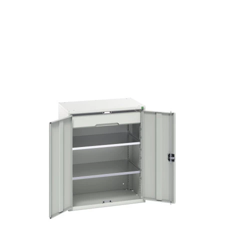 16926452 - VERSO Armoire Polyvalente - Avec 2 Tablettes, 1 Tiroir - LxPxH 800x550x1000mm - Gris Clair RAL 7035 16926452 - VERSO Armoire Polyvalente - Avec 2 Tablettes, 1 Tiroir - LxPxH 800x550x1000mm - Gris Clair RAL 7035