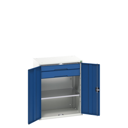 16926453 - VERSO Armoire Polyvalente - Avec 1 Tablette, 2 Tiroirs - LxPxH 800x550x1000mm - Bleu Gentiane RAL 5010 16926453 - VERSO Armoire Polyvalente - Avec 1 Tablette, 2 Tiroirs - LxPxH 800x550x1000mm - Bleu Gentiane RAL 5010