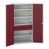 16926574 - VERSO Armoire Polyvalente - Avec 4 Tablettes, 2 Tiroirs - LxPxH 1050x550x2000mm - Rouge Pourpre RAL 3004 16926574 - VERSO Armoire Polyvalente - Avec 4 Tablettes, 2 Tiroirs - LxPxH 1050x550x2000mm - Rouge Pourpre RAL 3004