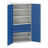 16926575 - VERSO Armoire Polyvalente - Avec 4 Tablettes, 3 Tiroirs - LxPxH 1050x550x2000mm - Bleu Gentiane RAL 5010 16926575 - VERSO Armoire Polyvalente - Avec 4 Tablettes, 3 Tiroirs - LxPxH 1050x550x2000mm - Bleu Gentiane RAL 5010