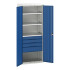 16926457 - VERSO Armoire Polyvalente - Avec 3 Tablettes, 4 Tiroirs - LxPxH 800x550x2000mm - Bleu Gentiane RAL 5010 16926457 - VERSO Armoire Polyvalente - Avec 3 Tablettes, 4 Tiroirs - LxPxH 800x550x2000mm - Bleu Gentiane RAL 5010