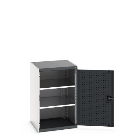 40019121 - Armoire CUBIO SMF-6610-11 - Avec Portes Perfo et 2 Tablettes - LxPxH 650x650x1000mm - Gris Anthracite RAL 7016 40019121 - Armoire CUBIO SMF-6610-11 - Avec Portes Perfo et 2 Tablettes - LxPxH 650x650x1000mm - Gris Anthracite RAL 7016