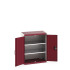 40012078 - Armoire CUBIO SMF-8510-11 - Avec Portes Perfo et 2 Tablettes - LxPxH 800x525x1000mm - Rouge Pourpre RAL 3004 40012078 - Armoire CUBIO SMF-8510-11 - Avec Portes Perfo et 2 Tablettes - LxPxH 800x525x1000mm - Rouge Pourpre RAL 3004