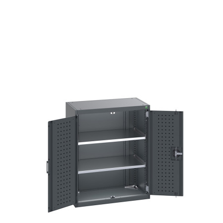 40012078 - Armoire CUBIO SMF-8510-11 - Avec Portes Perfo et 2 Tablettes - LxPxH 800x525x1000mm - Full Gris Anthracite RAL 7016 40012078 - Armoire CUBIO SMF-8510-11 - Avec Portes Perfo et 2 Tablettes - LxPxH 800x525x1000mm - Full Gris Anthracite RAL 7016