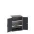 40020111 - Armoire CUBIO SMF-8610-11 - Avec Portes Perfo et 2 Tablettes - LxPxH 800x650x1000mm - Gris Anthracite RAL 7016 40020111 - Armoire CUBIO SMF-8610-11 - Avec Portes Perfo et 2 Tablettes - LxPxH 800x650x1000mm - Gris Anthracite RAL 7016