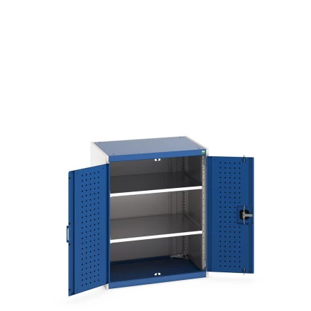40020111 - Armoire CUBIO SMF-8610-11 - Avec Portes Perfo et 2 Tablettes - LxPxH 800x650x1000mm - Bleu Gentiane RAL 5010 40020111 - Armoire CUBIO SMF-8610-11 - Avec Portes Perfo et 2 Tablettes - LxPxH 800x650x1000mm - Bleu Gentiane RAL 5010