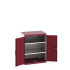 40020111 - Armoire CUBIO SMF-8610-11 - Avec Portes Perfo et 2 Tablettes - LxPxH 800x650x1000mm - Rouge Pourpre RAL 3004 40020111 - Armoire CUBIO SMF-8610-11 - Avec Portes Perfo et 2 Tablettes - LxPxH 800x650x1000mm - Rouge Pourpre RAL 3004