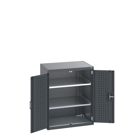 40020111 - Armoire CUBIO SMF-8610-11 - Avec Portes Perfo et 2 Tablettes - LxPxH 800x650x1000mm - Full Gris Anthracite RAL 7016 40020111 - Armoire CUBIO SMF-8610-11 - Avec Portes Perfo et 2 Tablettes - LxPxH 800x650x1000mm - Full Gris Anthracite RAL 7016