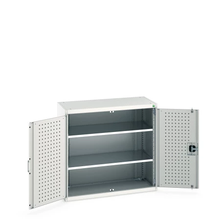 40013047 - Armoire CUBIO SMF-10510-11 - Avec Portes Perfo et 2 Tablettes - LxPxH 1050x525x1000mm - Gris Clair RAL 7035 40013047 - Armoire CUBIO SMF-10510-11 - Avec Portes Perfo et 2 Tablettes - LxPxH 1050x525x1000mm - Gris Clair RAL 7035