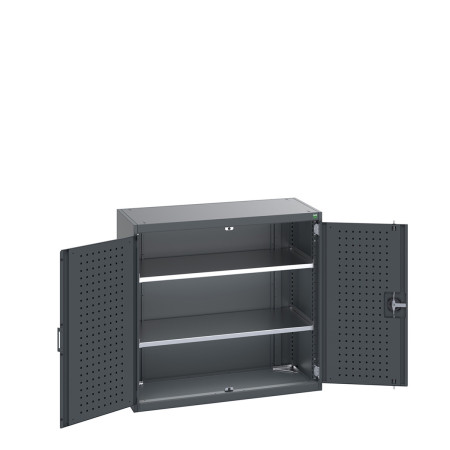 40013047 - Armoire CUBIO SMF-10510-11 - Avec Portes Perfo et 2 Tablettes - LxPxH 1050x525x1000mm - Full Gris Anthracite RAL 7016 40013047 - Armoire CUBIO SMF-10510-11 - Avec Portes Perfo et 2 Tablettes - LxPxH 1050x525x1000mm - Full Gris Anthracite RAL 7016