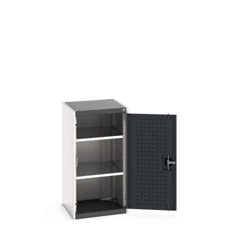 40010098 - Armoire CUBIO SMF-5510-11 - Avec Portes Perfo et 2 Tablettes - LxPxH 525x525x1000mm - Gris Anthracite RAL 7016 40010098 - Armoire CUBIO SMF-5510-11 - Avec Portes Perfo et 2 Tablettes - LxPxH 525x525x1000mm - Gris Anthracite RAL 7016
