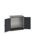 40021061 - CUBIO Armoire SMLF-10610 - Avec Portes Perfo - LxPxH 1050x650x1000mm - Gris Anthracite RAL 7016 40021061 - CUBIO Armoire SMLF-10610 - Avec Portes Perfo - LxPxH 1050x650x1000mm - Gris Anthracite RAL 7016