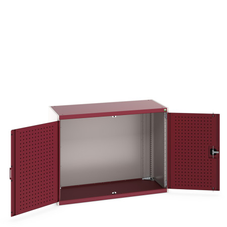 40022013 - CUBIO Armoire SMLF-13610-1 - Avec Portes Perfo - LxPxH 1300x650x1000mm - Rouge Pourpre RAL 3004 40022013 - CUBIO Armoire SMLF-13610-1 - Avec Portes Perfo - LxPxH 1300x650x1000mm - Rouge Pourpre RAL 3004