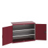 40022047 - Armoire CUBIO SMF-13610-11 - Avec Portes Perfo et 2 Tablettes - LxPxH 1300x650x1000mm - Rouge Pourpre RAL 3004 40022047 - Armoire CUBIO SMF-13610-11 - Avec Portes Perfo et 2 Tablettes - LxPxH 1300x650x1000mm - Rouge Pourpre RAL 3004