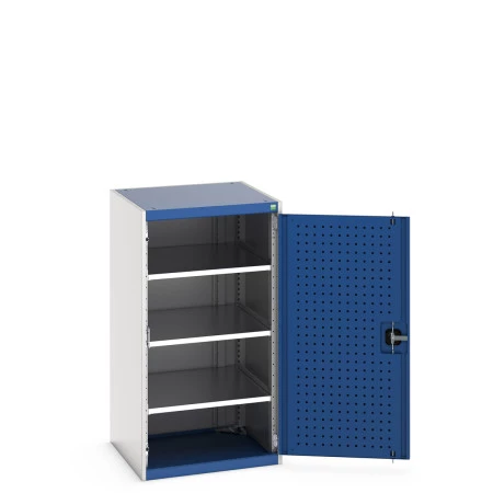 40019122 - Armoire CUBIO SMF-6612-11 - Avec Portes Perfo et 3 Tablettes - LxPxH 650x650x1200mm - Bleu Gentiane RAL 5010 40019122 - Armoire CUBIO SMF-6612-11 - Avec Portes Perfo et 3 Tablettes - LxPxH 650x650x1200mm - Bleu Gentiane RAL 5010