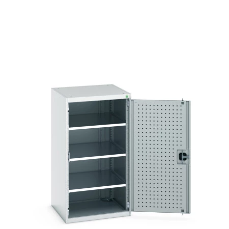 40019122 - Armoire CUBIO SMF-6612-11 - Avec Portes Perfo et 3 Tablettes - LxPxH 650x650x1200mm - Gris Clair RAL 7035 40019122 - Armoire CUBIO SMF-6612-11 - Avec Portes Perfo et 3 Tablettes - LxPxH 650x650x1200mm - Gris Clair RAL 7035