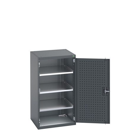 40019122 - Armoire CUBIO SMF-6612-11 - Avec Portes Perfo et 3 Tablettes - LxPxH 650x650x1200mm - Full Gris Anthracite RAL 7016 40019122 - Armoire CUBIO SMF-6612-11 - Avec Portes Perfo et 3 Tablettes - LxPxH 650x650x1200mm - Full Gris Anthracite RAL 7016