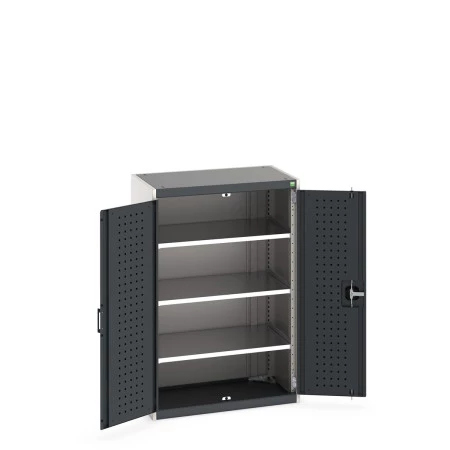 40012079 - Armoire CUBIO SMF-8512-11 - Avec Portes Perfo et 3 Tablettes - LxPxH 800x525x1200mm - Gris Anthracite RAL 7016 40012079 - Armoire CUBIO SMF-8512-11 - Avec Portes Perfo et 3 Tablettes - LxPxH 800x525x1200mm - Gris Anthracite RAL 7016