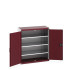 40013048 - Armoire CUBIO SMF-10512-11 - Avec Portes Perfo et 3 Tablettes - LxPxH 1050x525x1200mm - Rouge Pourpre RAL 3004 40013048 - Armoire CUBIO SMF-10512-11 - Avec Portes Perfo et 3 Tablettes - LxPxH 1050x525x1200mm - Rouge Pourpre RAL 3004