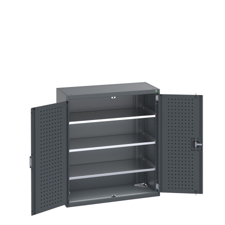 40013048 - Armoire CUBIO SMF-10512-11 - Avec Portes Perfo et 3 Tablettes - LxPxH 1050x525x1200mm - Full Gris Anthracite RAL 7016 40013048 - Armoire CUBIO SMF-10512-11 - Avec Portes Perfo et 3 Tablettes - LxPxH 1050x525x1200mm - Full Gris Anthracite RAL 7016