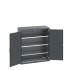 40013048 - Armoire CUBIO SMF-10512-11 - Avec Portes Perfo et 3 Tablettes - LxPxH 1050x525x1200mm - Full Gris Anthracite RAL 7016 40013048 - Armoire CUBIO SMF-10512-11 - Avec Portes Perfo et 3 Tablettes - LxPxH 1050x525x1200mm - Full Gris Anthracite RAL 7016