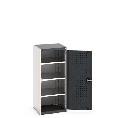 40010099 - Armoire CUBIO SMF-5512-11 - Avec Portes Perfo et 3 Tablettes - LxPxH 525x525x1200mm - Gris Anthracite RAL 7016 40010099 - Armoire CUBIO SMF-5512-11 - Avec Portes Perfo et 3 Tablettes - LxPxH 525x525x1200mm - Gris Anthracite RAL 7016