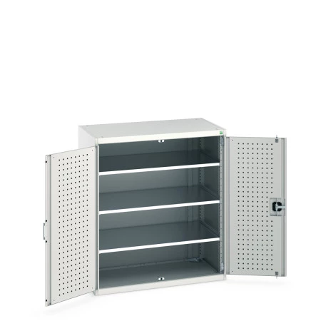 40021096 - Armoire CUBIO SMLF 10610-11 - Avec Portes Perfo et 3 Tablettes - LxPxH 1050x650x1200mm - Gris Clair RAL 7035 40021096 - Armoire CUBIO SMLF 10610-11 - Avec Portes Perfo et 3 Tablettes - LxPxH 1050x650x1200mm - Gris Clair RAL 7035