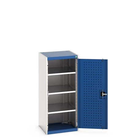 40010099 - Armoire CUBIO SMF-5512-11 - Avec Portes Perfo et 3 Tablettes - LxPxH 525x525x1200mm - Bleu Gentiane RAL 5010 40010099 - Armoire CUBIO SMF-5512-11 - Avec Portes Perfo et 3 Tablettes - LxPxH 525x525x1200mm - Bleu Gentiane RAL 5010