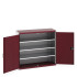 40014048 - Armoire CUBIO SMF-13512-11 - Avec Portes Perfo et 3 Tablettes - LxPxH 1300x525x1200mm - Rouge Pourpre RAL 3004 40014048 - Armoire CUBIO SMF-13512-11 - Avec Portes Perfo et 3 Tablettes - LxPxH 1300x525x1200mm - Rouge Pourpre RAL 3004