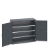 40014048 - Armoire CUBIO SMF-13512-11 - Avec Portes Perfo et 3 Tablettes - LxPxH 1300x525x1200mm - Full Gris Anthracite RAL 7016 40014048 - Armoire CUBIO SMF-13512-11 - Avec Portes Perfo et 3 Tablettes - LxPxH 1300x525x1200mm - Full Gris Anthracite RAL 7016