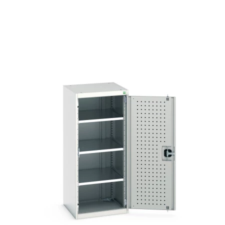 40010099 - Armoire CUBIO SMF-5512-11 - Avec Portes Perfo et 3 Tablettes - LxPxH 525x525x1200mm - Gris Clair RAL 7035 40010099 - Armoire CUBIO SMF-5512-11 - Avec Portes Perfo et 3 Tablettes - LxPxH 525x525x1200mm - Gris Clair RAL 7035