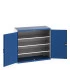 40022048 - Armoire CUBIO SMF-13612-11 - Avec Portes Perfo et 3 Tablettes - LxPxH 1300x650x1200mm - Bleu Gentiane RAL 5010 40022048 - Armoire CUBIO SMF-13612-11 - Avec Portes Perfo et 3 Tablettes - LxPxH 1300x650x1200mm - Bleu Gentiane RAL 5010