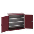 40022048 - Armoire CUBIO SMF-13612-11 - Avec Portes Perfo et 3 Tablettes - LxPxH 1300x650x1200mm - Rouge Pourpre RAL 3004 40022048 - Armoire CUBIO SMF-13612-11 - Avec Portes Perfo et 3 Tablettes - LxPxH 1300x650x1200mm - Rouge Pourpre RAL 3004