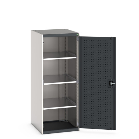 40019158 - Armoire CUBIO SMF-6616-11 - Avec Portes Perfo et 3 Tablettes - LxPxH 650x650x1600mm - Gris Anthracite RAL 7016 40019158 - Armoire CUBIO SMF-6616-11 - Avec Portes Perfo et 3 Tablettes - LxPxH 650x650x1600mm - Gris Anthracite RAL 7016