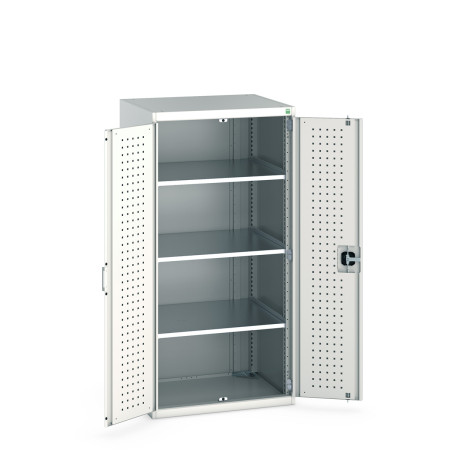 40020114 - Armoire CUBIO SMF-8616-11 - Avec Portes Perfo et 3 Tablettes - LxPxH 800x650x1600mm - Gris Clair RAL 7035 40020114 - Armoire CUBIO SMF-8616-11 - Avec Portes Perfo et 3 Tablettes - LxPxH 800x650x1600mm - Gris Clair RAL 7035