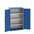 40013050 - Armoire CUBIO SMF-10516-11 - Avec Portes Perfo et 3 Tablettes - LxPxH 1050x525x1600mm - Bleu Gentiane RAL 5010 40013050 - Armoire CUBIO SMF-10516-11 - Avec Portes Perfo et 3 Tablettes - LxPxH 1050x525x1600mm - Bleu Gentiane RAL 5010