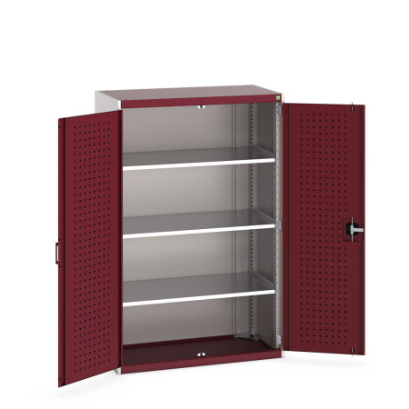 40013050 - Armoire CUBIO SMF-10516-11 - Avec Portes Perfo et 3 Tablettes - LxPxH 1050x525x1600mm - Rouge Pourpre RAL 3004 40013050 - Armoire CUBIO SMF-10516-11 - Avec Portes Perfo et 3 Tablettes - LxPxH 1050x525x1600mm - Rouge Pourpre RAL 3004