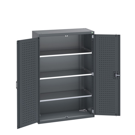 40013050 - Armoire CUBIO SMF-10516-11 - Avec Portes Perfo et 3 Tablettes - LxPxH 1050x525x1600mm - Full Gris Anthracite RAL 7016 40013050 - Armoire CUBIO SMF-10516-11 - Avec Portes Perfo et 3 Tablettes - LxPxH 1050x525x1600mm - Full Gris Anthracite RAL 7016