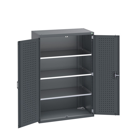 40021098 - Armoire CUBIO SMF-10616-11 - Avec Portes Perfo et 3 Tablettes - LxPxH 1050x650x1600mm - Full Gris Anthracite RAL 7016 40021098 - Armoire CUBIO SMF-10616-11 - Avec Portes Perfo et 3 Tablettes - LxPxH 1050x650x1600mm - Full Gris Anthracite RAL 7016