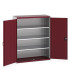 40014050 - Armoire CUBIO SMF-13516-11 - Avec Portes Perfo et 3 Tablettes - LxPxH 1300x525x1600mm - Rouge Pourpre RAL 3004 40014050 - Armoire CUBIO SMF-13516-11 - Avec Portes Perfo et 3 Tablettes - LxPxH 1300x525x1600mm - Rouge Pourpre RAL 3004