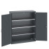 40014050 - Armoire CUBIO SMF-13516-11 - Avec Portes Perfo et 3 Tablettes - LxPxH 1300x525x1600mm - Full Gris Anthracite RAL 7016 40014050 - Armoire CUBIO SMF-13516-11 - Avec Portes Perfo et 3 Tablettes - LxPxH 1300x525x1600mm - Full Gris Anthracite RAL 7016