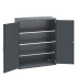 40022050 - Armoire CUBIO SMF-13616-11 - Avec Portes Perfo et 3 Tablettes - LxPxH 1300x650x1600mm - Full Gris Anthracite RAL 7016 40022050 - Armoire CUBIO SMF-13616-11 - Avec Portes Perfo et 3 Tablettes - LxPxH 1300x650x1600mm - Full Gris Anthracite RAL 7016